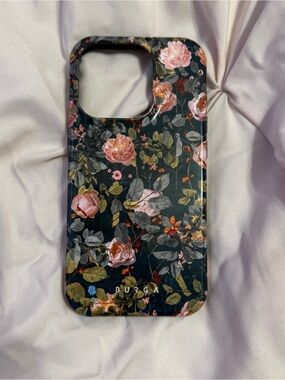 Burga Green Floral iPhone 15 Pro Case